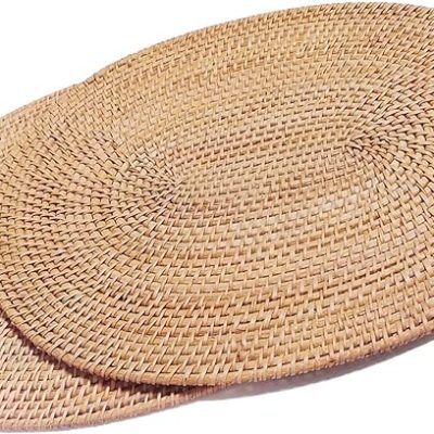Oval Rattan Placemat Natural