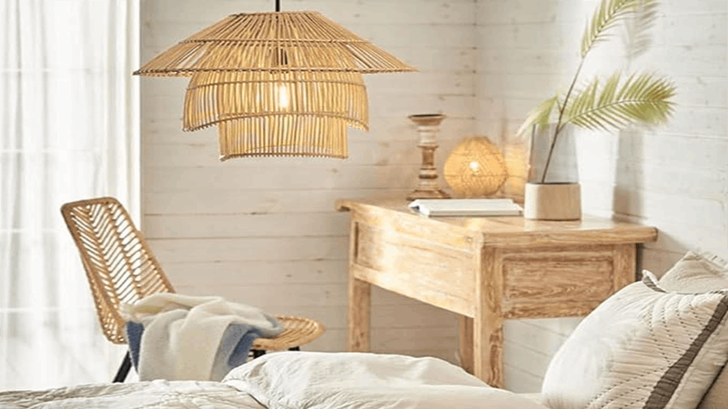 decorate home with bamboo handicraft items