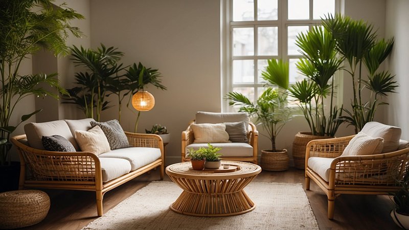 bamboo furniture in outdoor settings