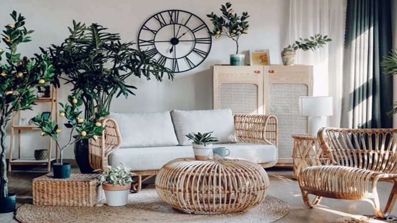 mix bamboo and rattan furniture for home decor