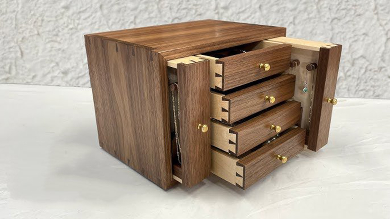 handcrafted wood jewelry box